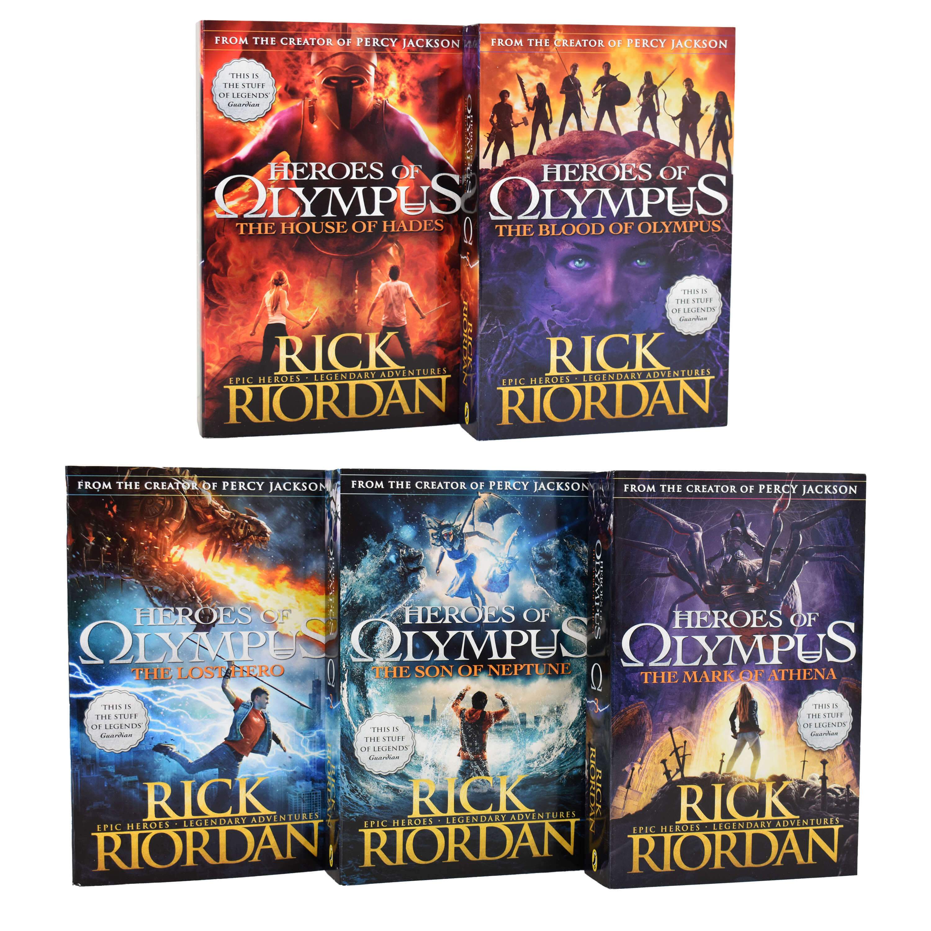 Heroes of Olympus Complete Collection 5 Books Set By Rick Riordan - Age 9-14 - Paperback