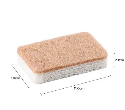 Gloway Eco Friendly Natural Wooden Cellulose Sponge Scrub Biodegradable Sisal Dish Washing Sponge For Kitchen Cleaning