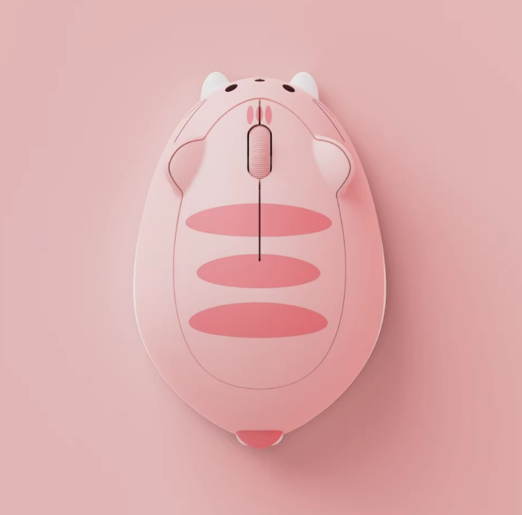Akko Cat Theme Wireless Mouse 2.4G Pink Grey Orange Ergonomically Design Office Mice 1200 DPI