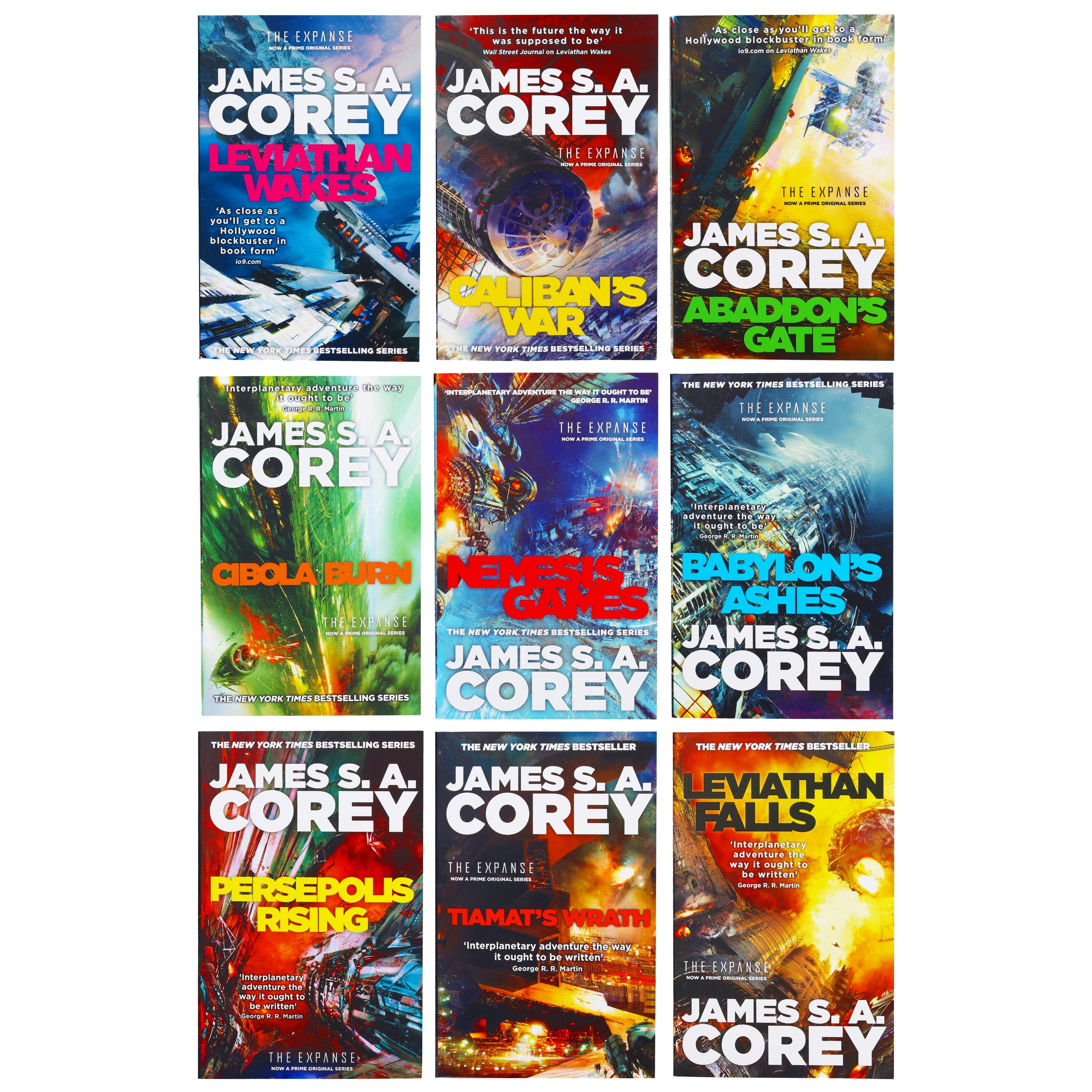 The Expanse Series 9 Books Collection Set by James S. A. Corey - Fiction - Paperback