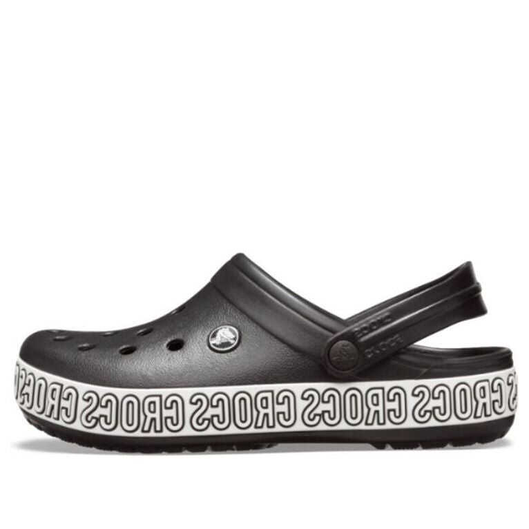 Crocs Crocband Logo Mania Beach Black Sandals 205914-066