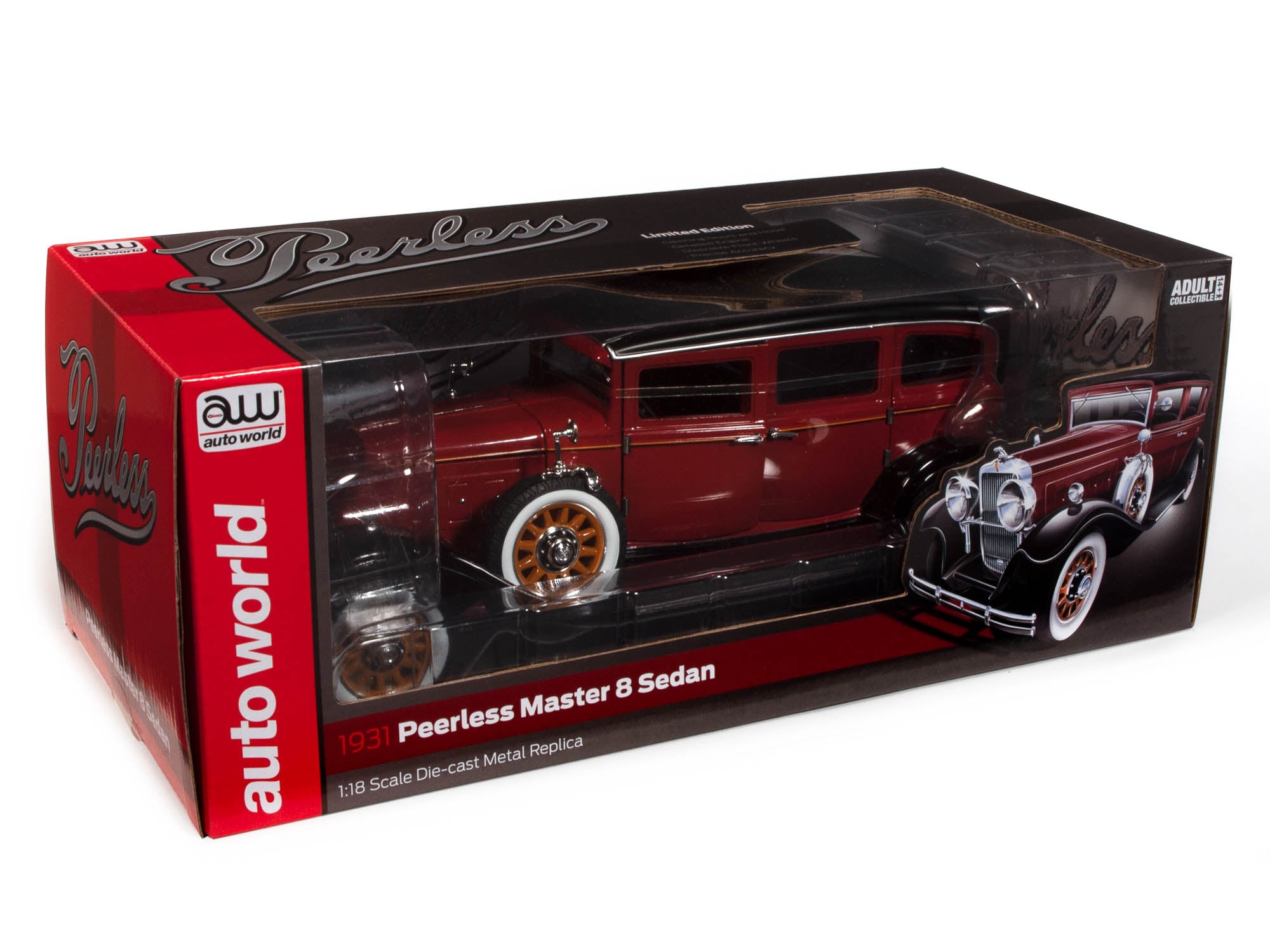 1931 Peerless Master 8 Sedan (Cinnamon Red) 1:18 Scale
