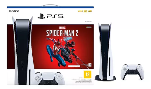 Playstation 5 Slim Disk, 1tb, Downloadable Spiderman 2 Game White
