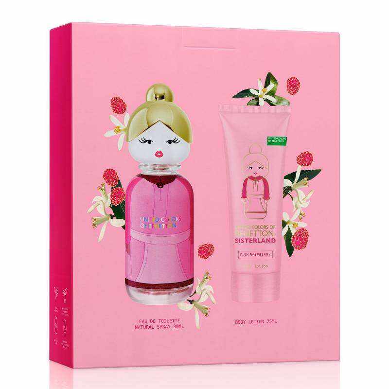 Set de Perfume Mujer Benetton : Fragancia 80ml + Body Lotion 75ml + Mini