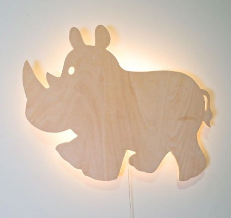 Animal Design Natural Wood Eco Friendly Decoration Nursery Wall Light Babies And Kids Wall Lamp Custom Design Acceptable