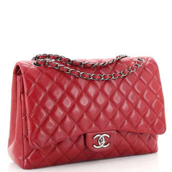 Chanel Classic Double Flap Bag Quilted Lambskin Maxi