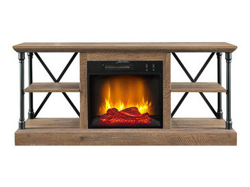 Sheffield Electric Fireplace TV Stand in Driftwood.