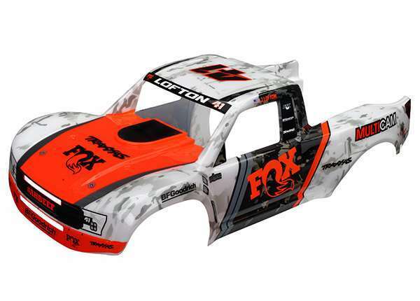 Traxxas Unlimited Desert Racer Fox Edition Cuerpo pintado y calcomanías