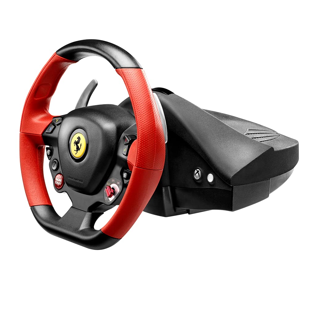 Thrustmaster Ferrari 458 Spider Racing Wheel, Disfruta de una experiencia de carrera realista e inmersiva en Xbox One con el volante de carreras oficial Ferrari (XBOX Series X/S, One) - Standard Edition