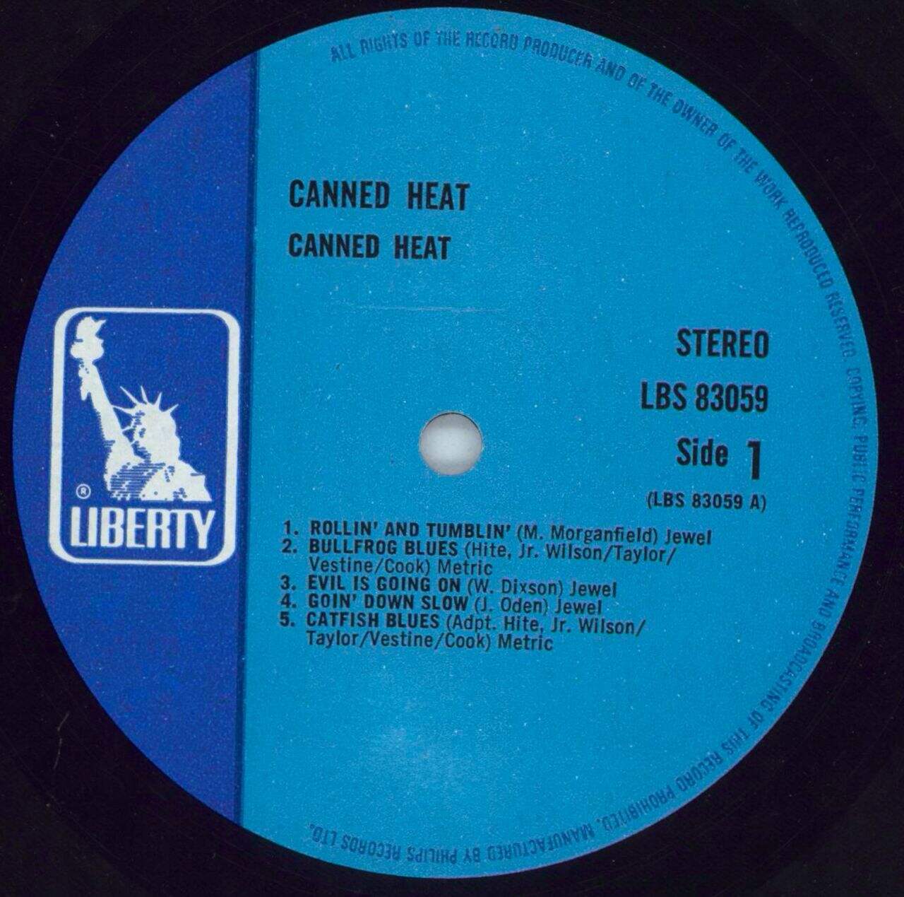 Canned Heat Canned Heat - 1st - Stereo Warning Sticker - EX UK Vinyl LP