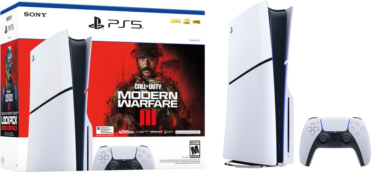 Call of Duty Modern Warfare III Bundle (model group – slim) - White- PlayStation 5 Console