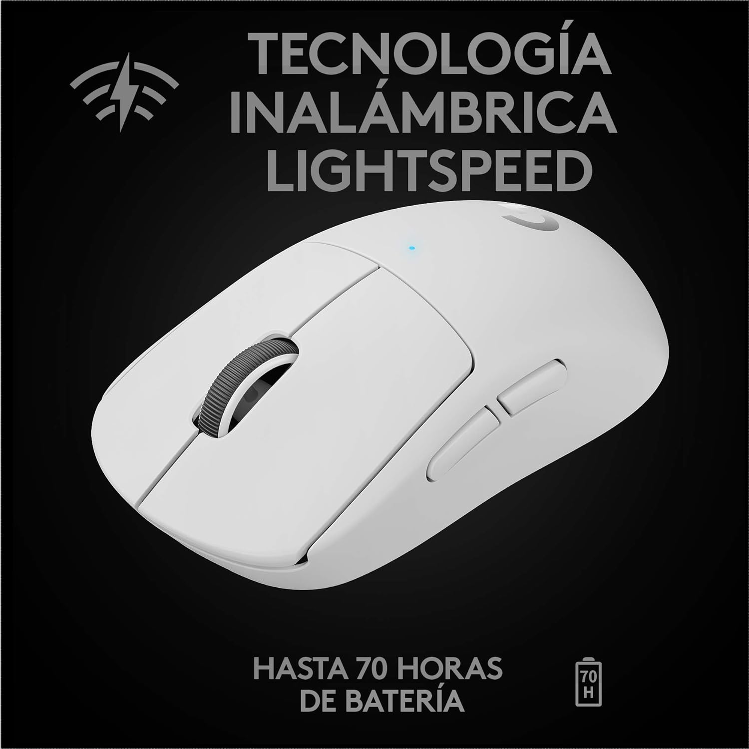 Logitech G PRO X SUPERLIGHT Mouse Inalámbrico de Gaming, Ligero, Sensor HERO 25K, 25.600 DPI, 5 Botones Programables, Memoria Integrada, para esport, Compatible con PC/Mac - Negro