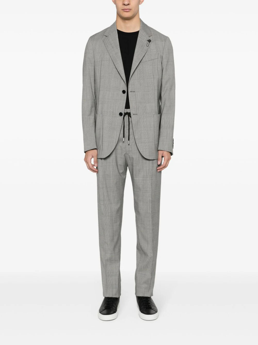 Lardini Prince-of-Wales-check wool suit