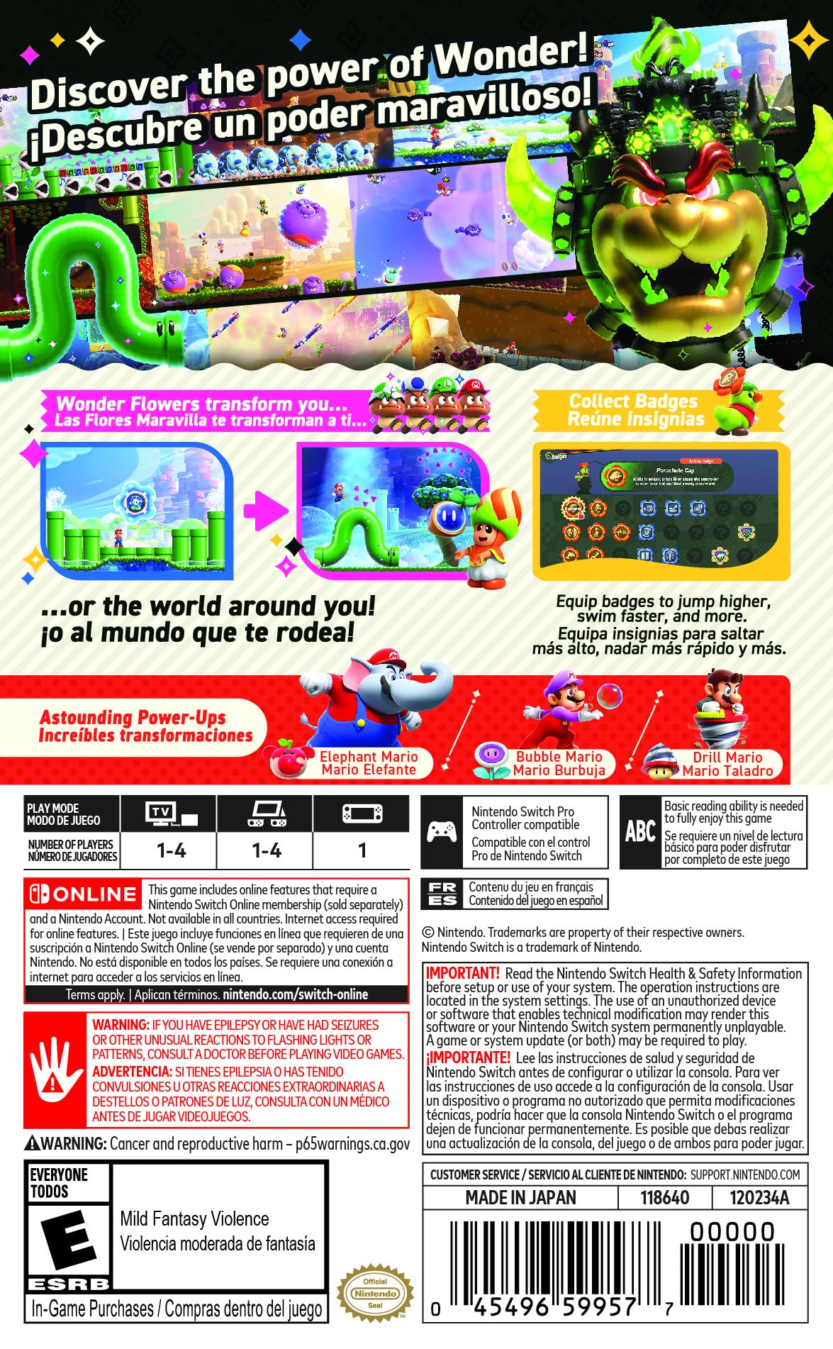 Super Mario Bros.TM Wonder - Nintendo Switch