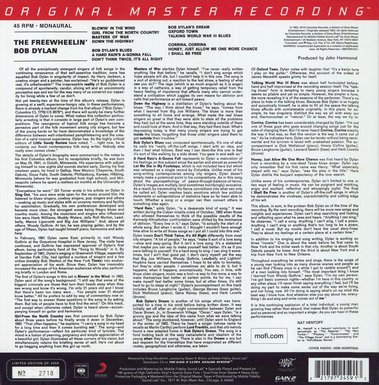 Bob Dylan The Freewheelin' Bob Dylan - 180gm 45rpm US 2-LP vinyl set