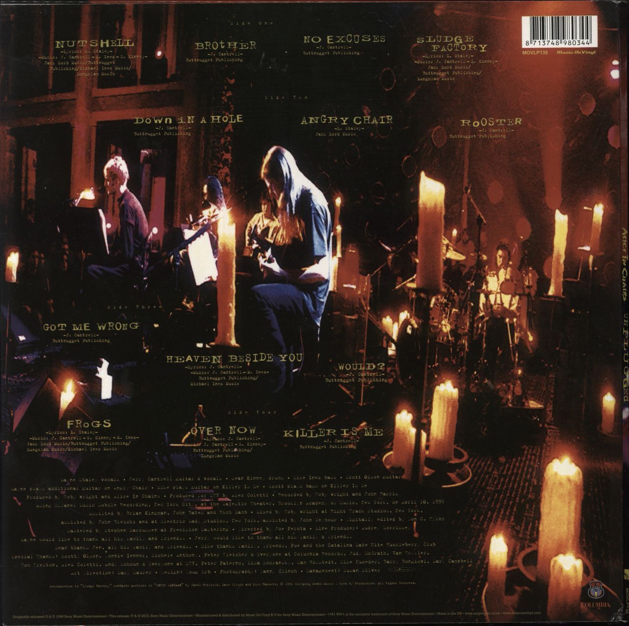 Alice In Chains MTV Unplugged - 180gram UK 2-LP vinyl set