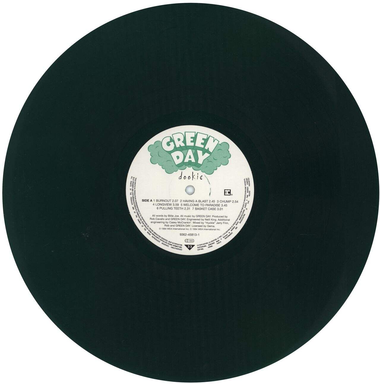 Green Day Dookie - Green Vinyl German Vinyl LP