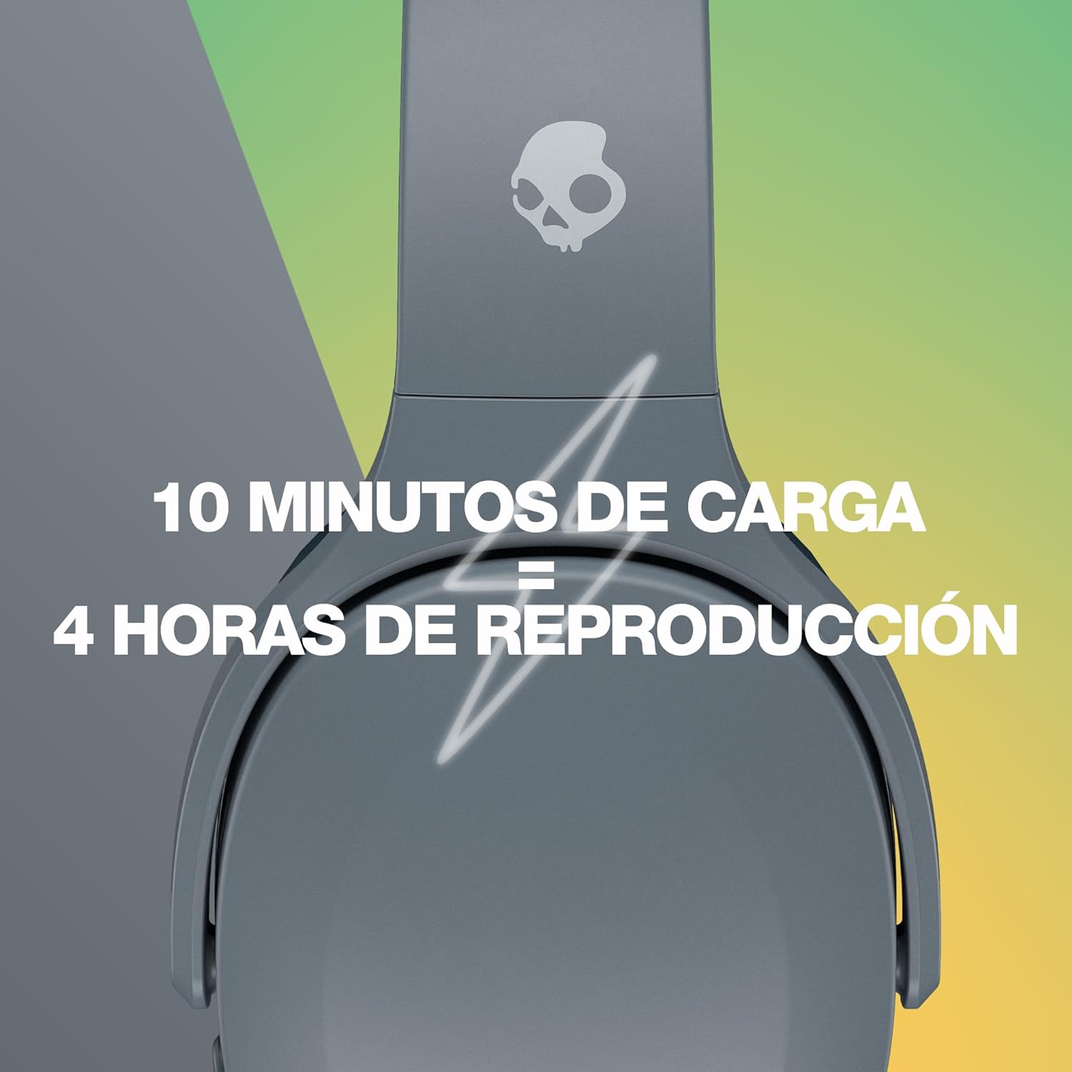 Skullcandy Crusher Evo Cascos Over-Ear Inalámbricos con Sensory Bass, 40 h de Autonomía, Micrófono, Compatibles con iPhone Android y Dispositivos Bluetooth, Negro