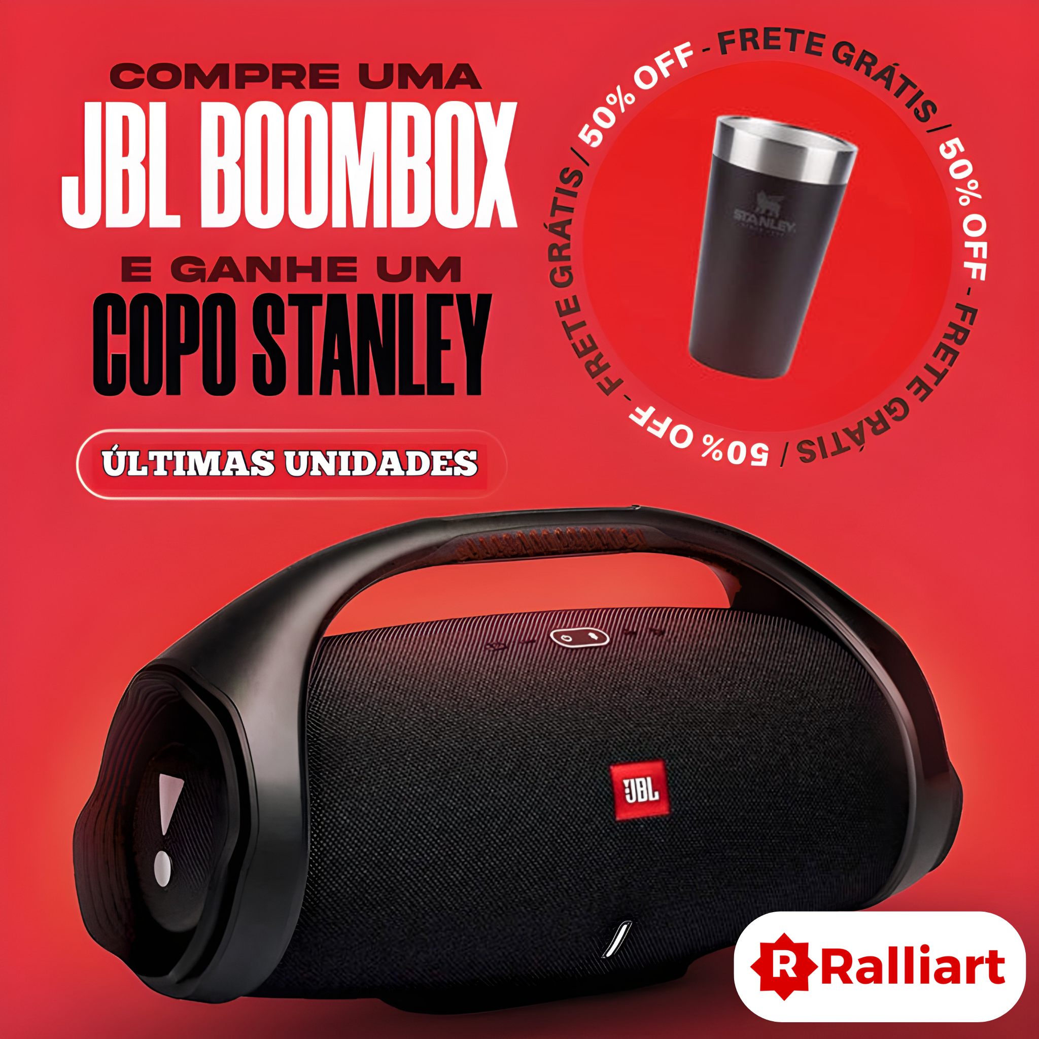 Caixa De Som JBL Boombox 2 a prova D'gua Bluetooth Original + Copo Sta