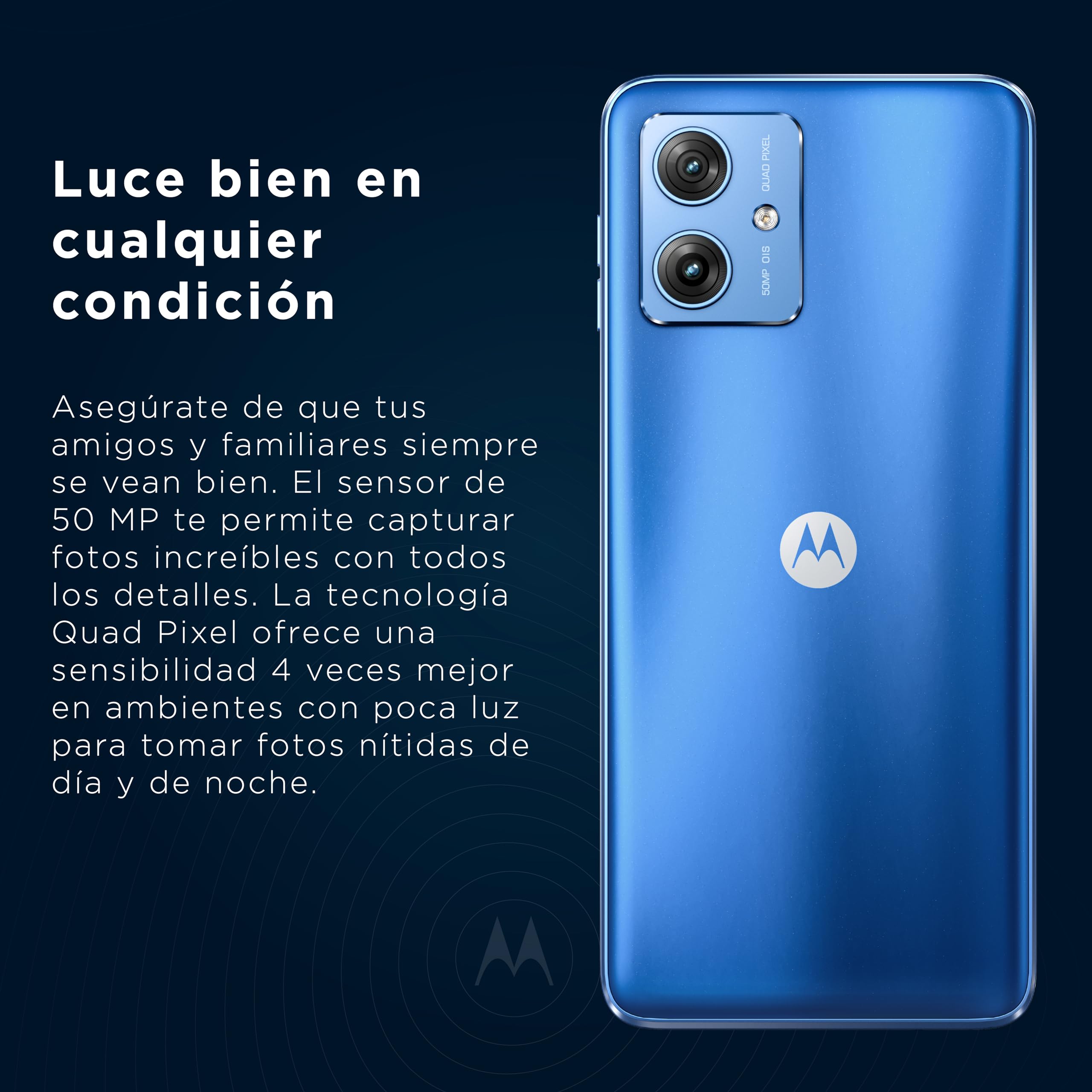 Motorola Moto G54 - Teléfono Móvil, 256GB RAM, 8GB RAM, Cámara 50MP, FHD+ 6.5 Pulgadas, Teléfono Liberado Nacional, Oficialmente Reacondicionado