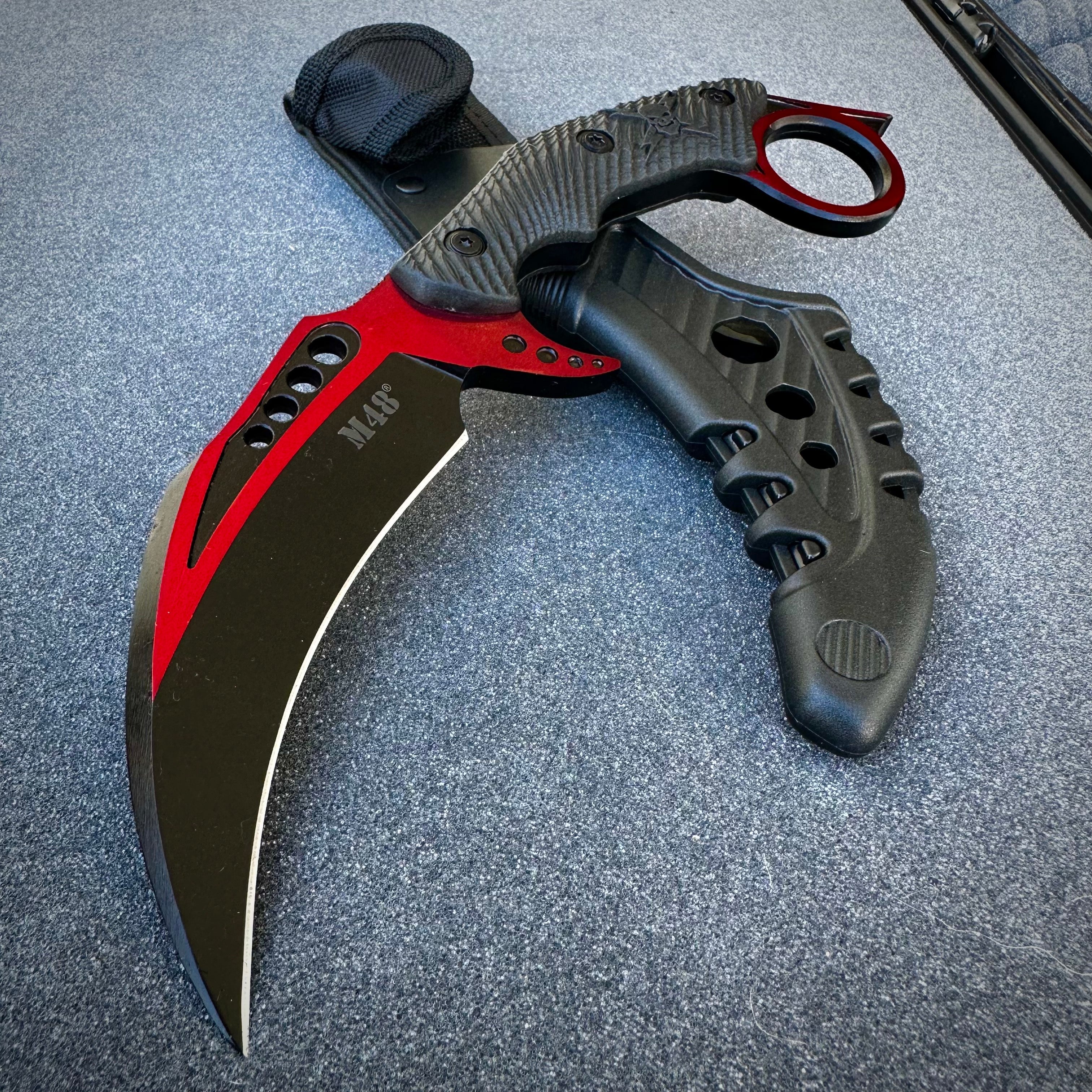 Cardinal Sin Red Mayhem Knife Collection Sold Separately