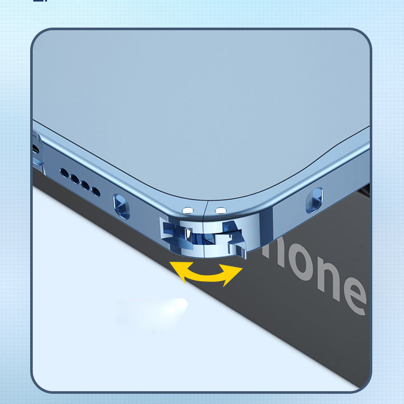 Marco de aleación de aluminio Funda magnética de carga para iPhone