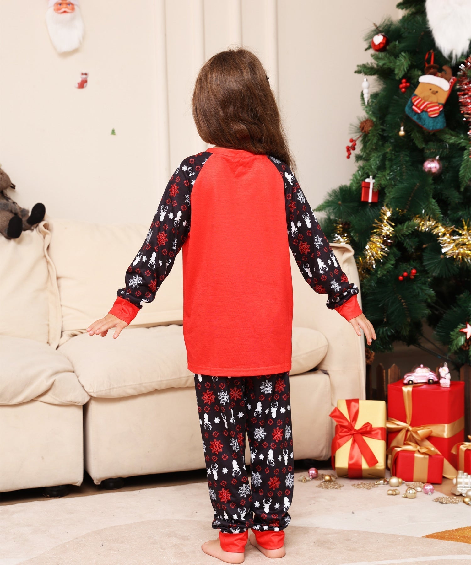 Christmas Family Pajamas Matching Set with Monogrammed Snowflake
