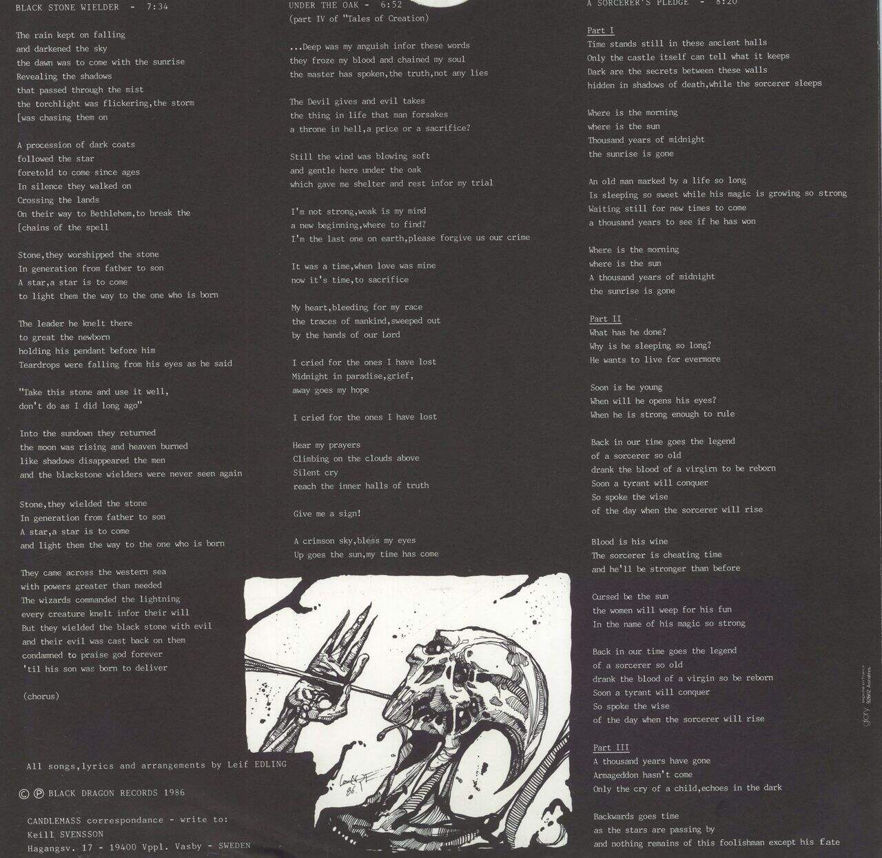 Candlemass Epicus Doomicus Metallicus French Vinyl LP