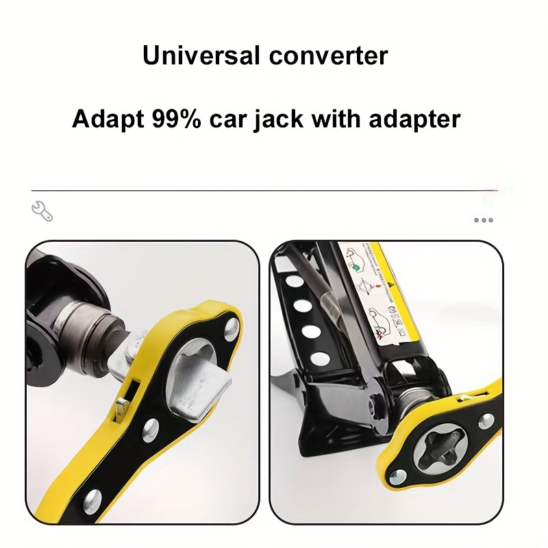 1pc, Auto Labor-Saving Jack Ratchet Wrench With Long Handle, Jack Ratchet Wrench For Scissor Jack, Lug Wrench For Tire Jack, Car Jack Wrench For Travel/Truck/SUV/ Vans