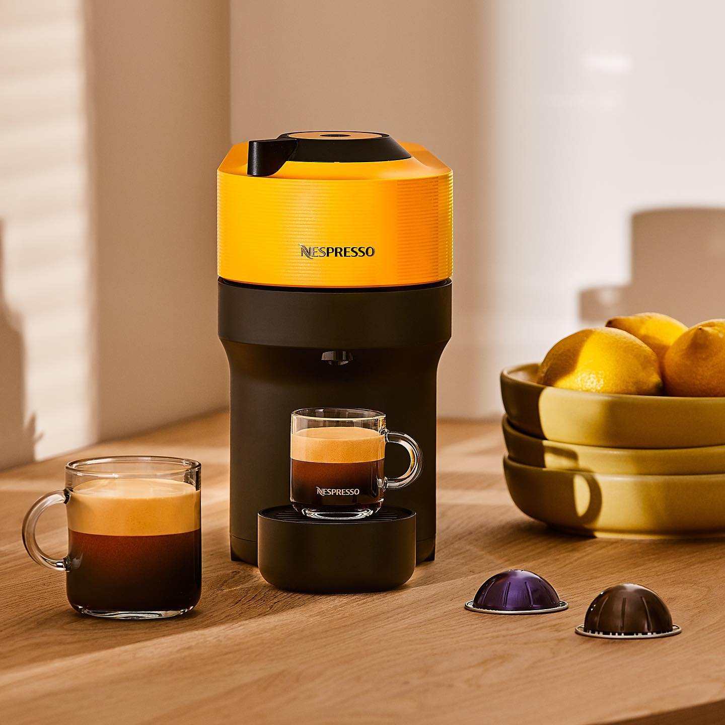 Nespresso Vertuo Pop Pod Coffee Machine - Mango Yellow | 11735