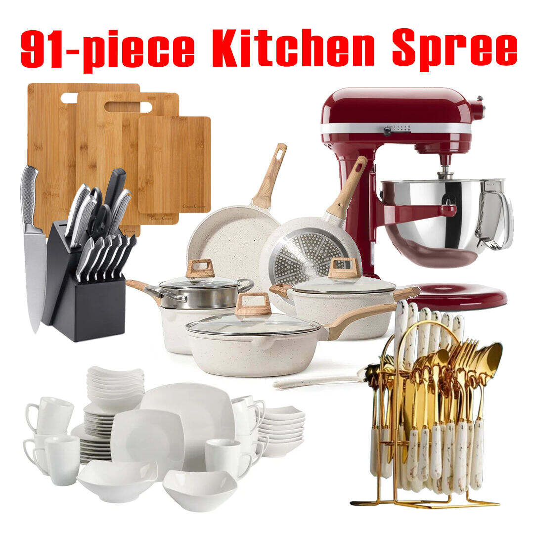 Limited-time Promotion. 91-piece Kitchen Spree. Meeting All The Needs Of The Kitchen