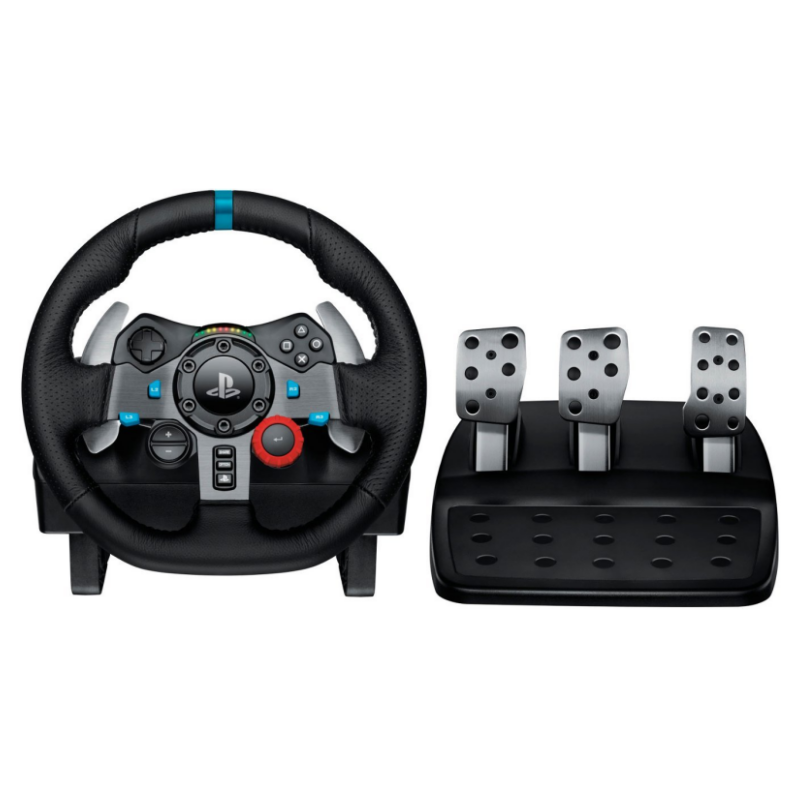 Logitech - Volante de carreras y pedales de suelo G29 Driving Force para PS5, PS4, PC, Mac - Negro