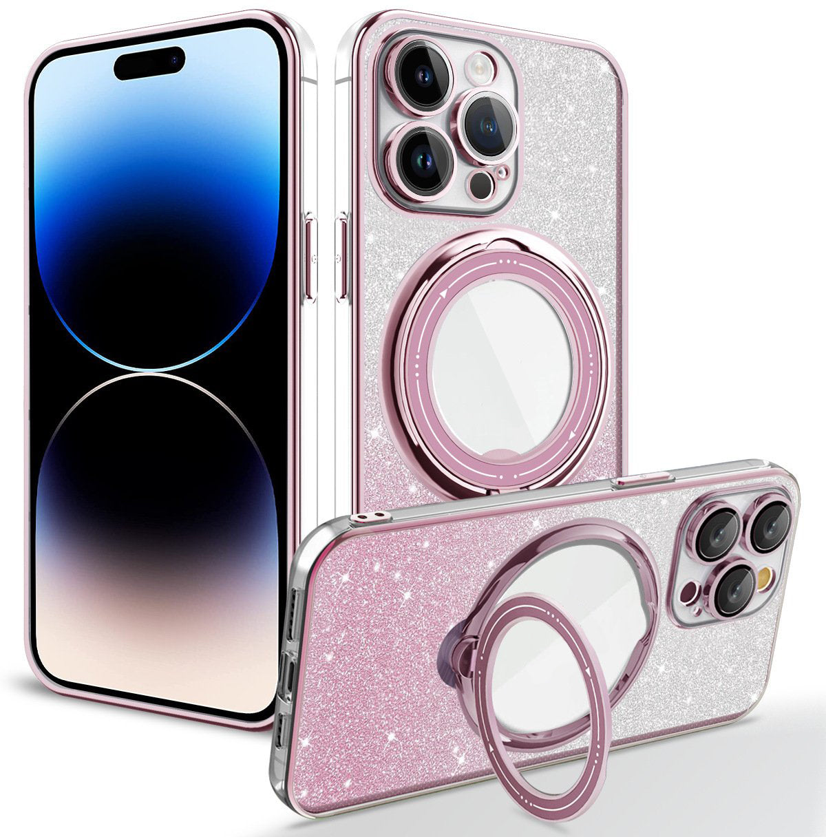 🔥49% DE DESCUENTO🔥Funda Para iPhone Con Purpurina Magnética Electrochapada y Soporte Invisible - COMPRE 3 ENVÍO GRATIS