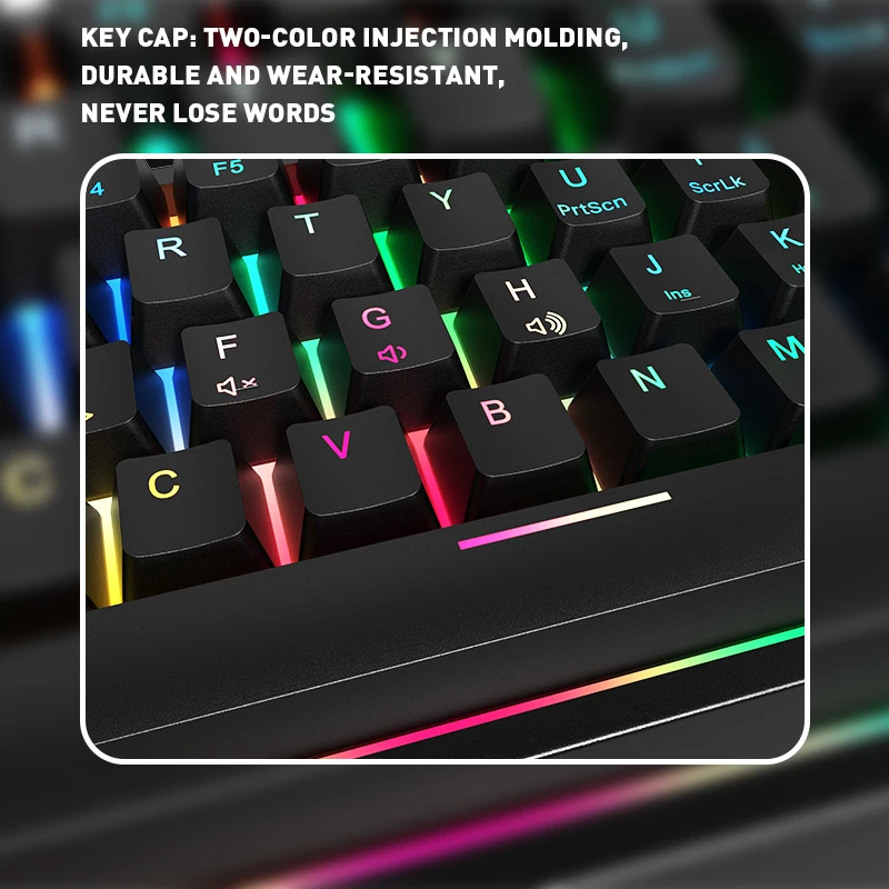 Hot Sales Mini wired wireless keyboard Mechanical Keyboard RGB Light Up Backlit Backlight LED PC Computer Game Gaming Keyboard