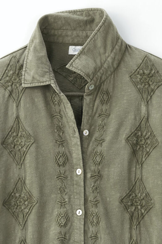 Medallions in Line Embroidered Tunic