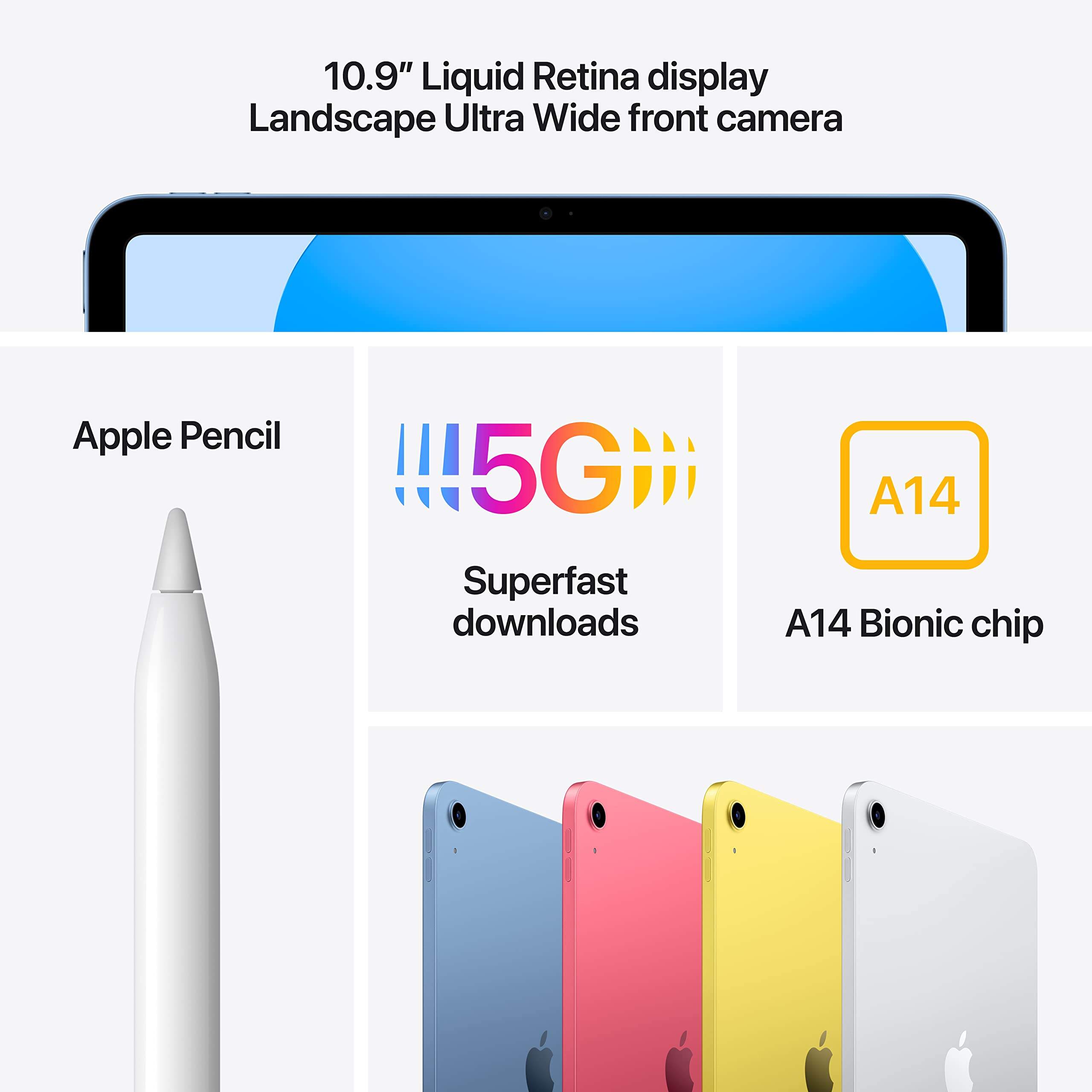 iPad 10ª generación 10,9 (2022), 64 GB - WiFi - Rosa - Apple