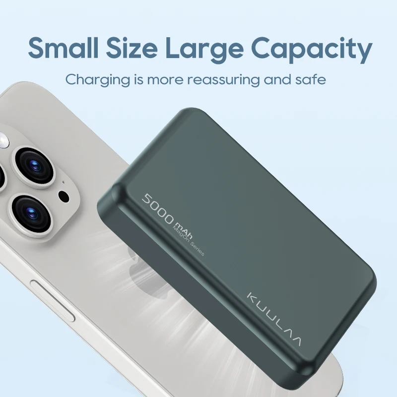 2024 Magnetic Powerbank 5000mAh PD20W 0.8cm MagOn Wireless Charging Mini Power bank For iPhone