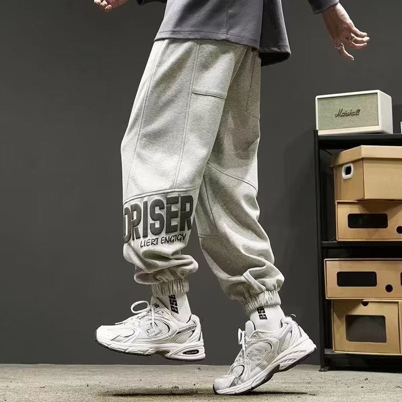 Cotton Sports Hip-hop Loose Cropped Pants