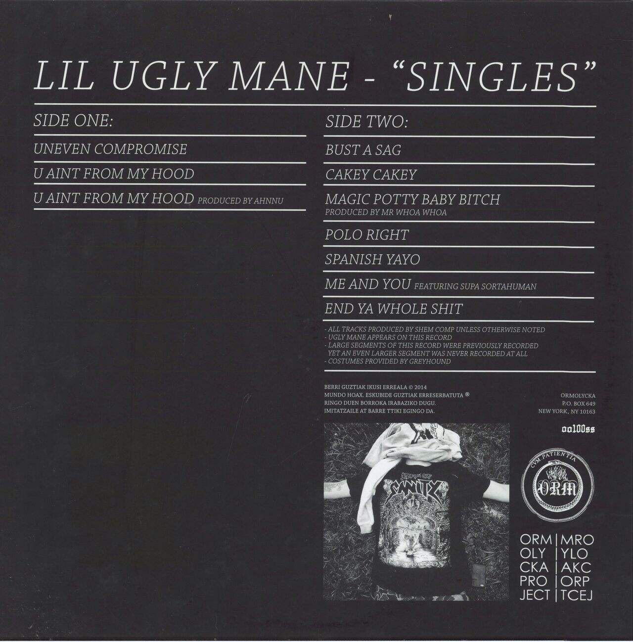 Lil Ugly Mane Singles - Tombstone Vinyl US Vinyl LP