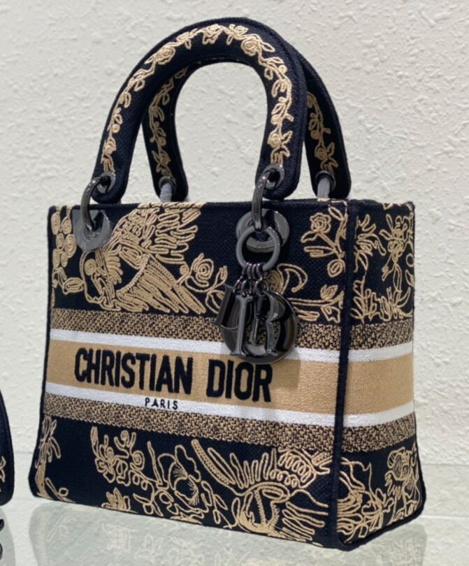 Dior Medium Lady D-Lite Bag Black