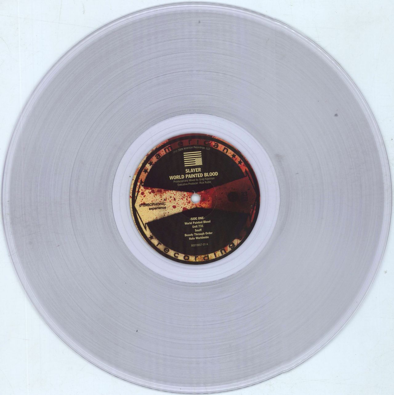 Slayer World Painted Blood - Clear Vinyl - Open Shrink US Vinyl LP
