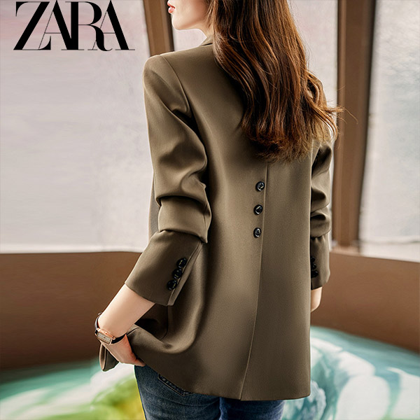 ZARA® 2024 Blazer casual de moda de primavera y verano para mujer.