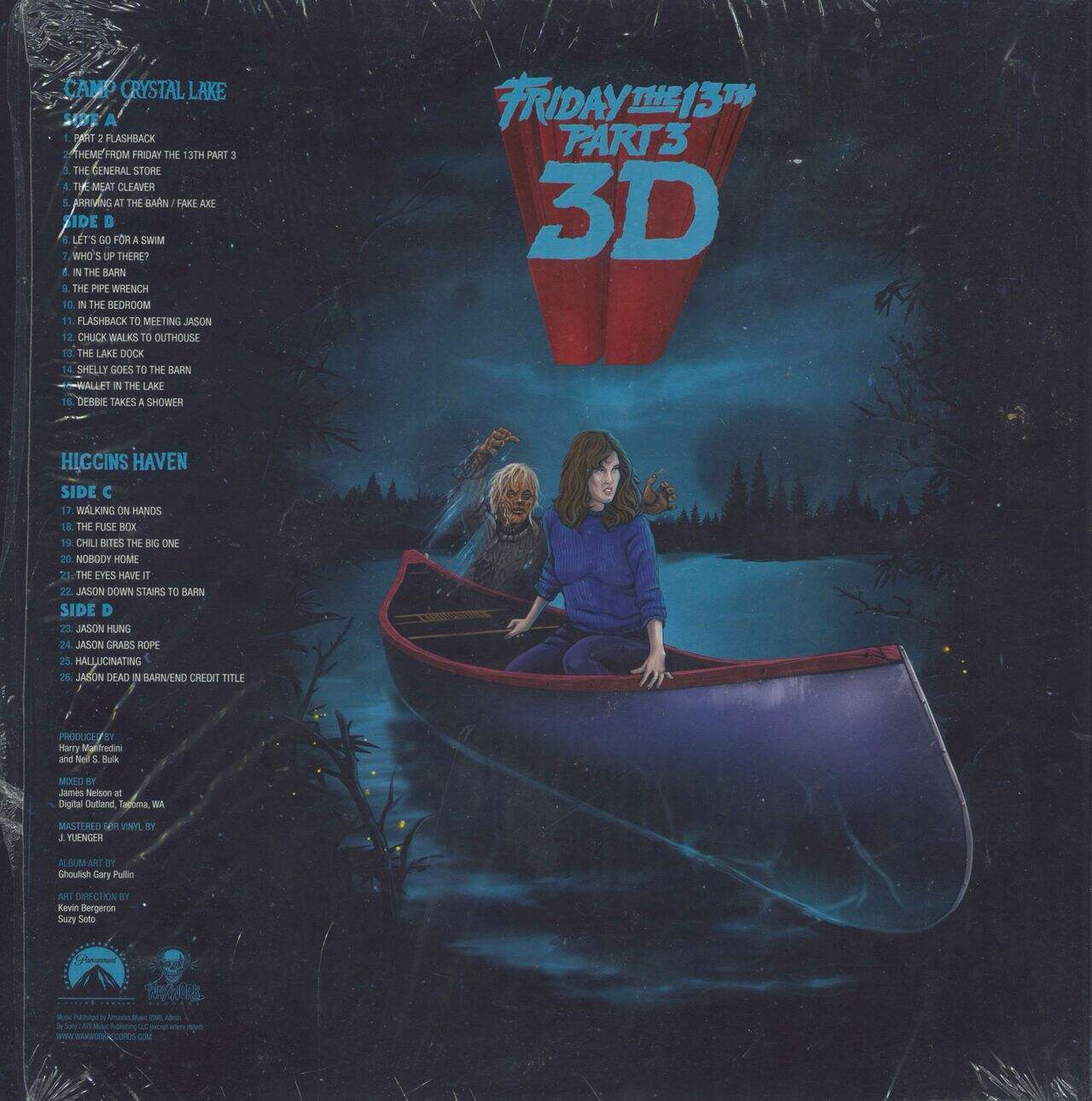 Original Soundtrack Friday The 13th Part 3 3D - White & Red Splatter Vinyl US 2-LP vinyl set
