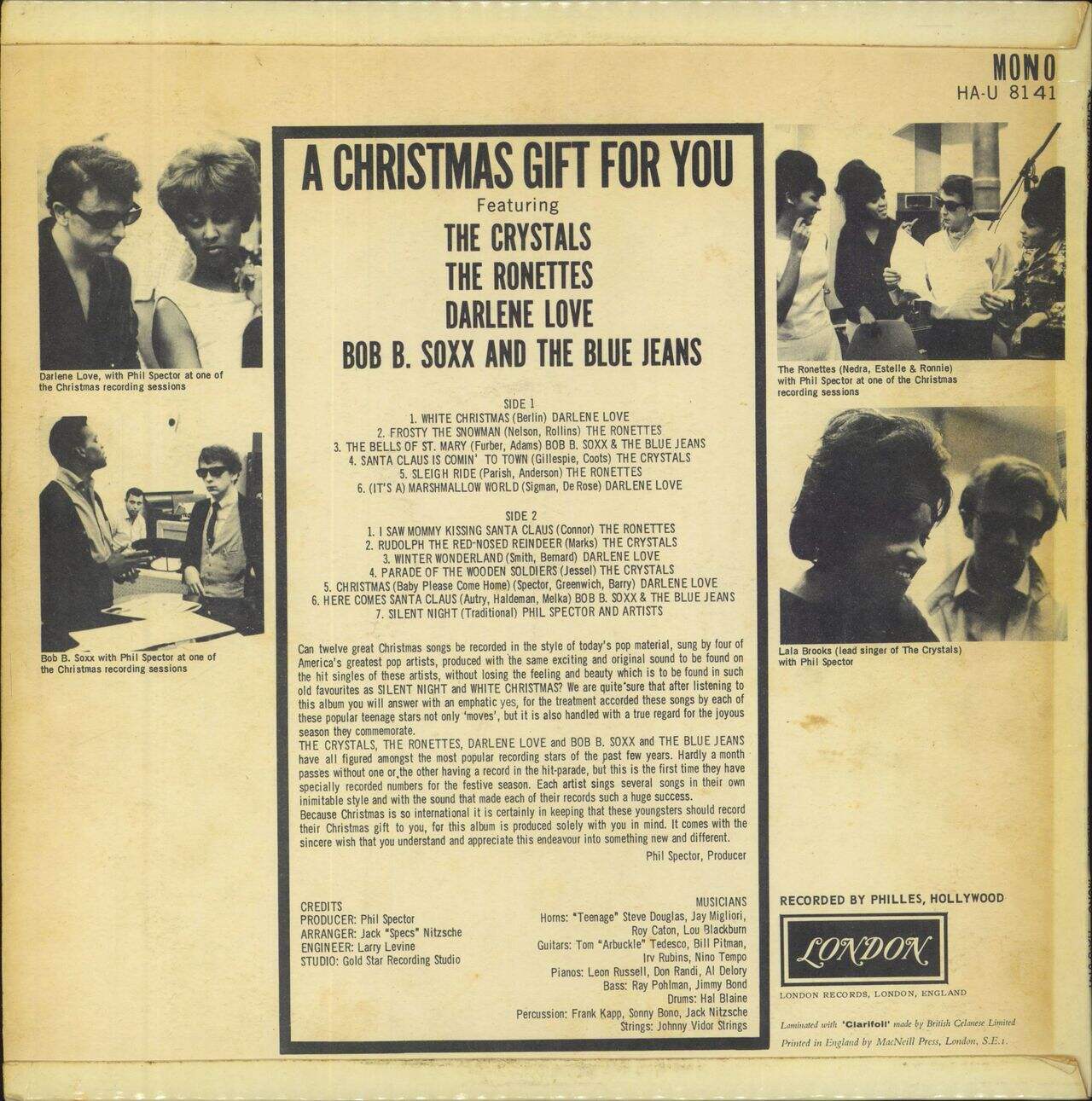 Phil Spector A Christmas Gift For You - EX UK Vinyl LP
