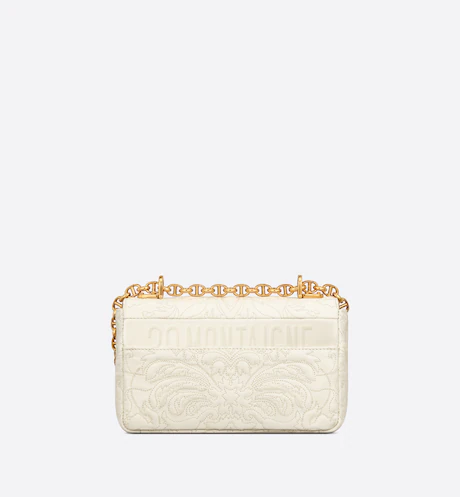 SMALL DIOR CARO BAG Latte Quilted Lambskin with Ornamental Motif