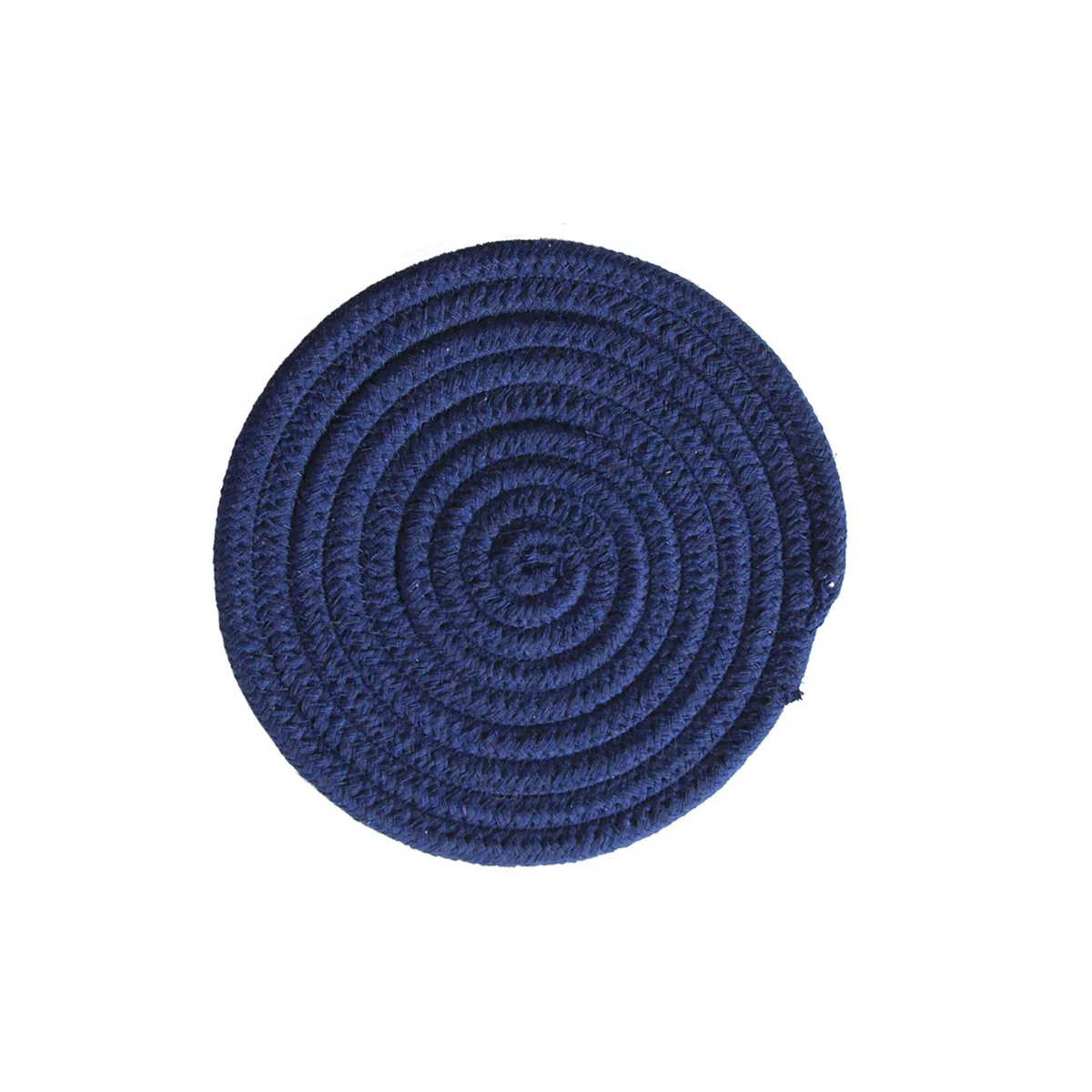 Round Braided Natural Woven Placemats Heat Resistant Cotton Placemat Dining Table