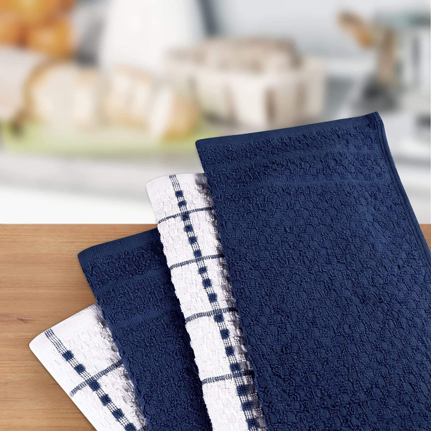 Kitchen Towels,12 Pack 15 x 25 Inches, 100% Ring Spun Cotton Super Soft