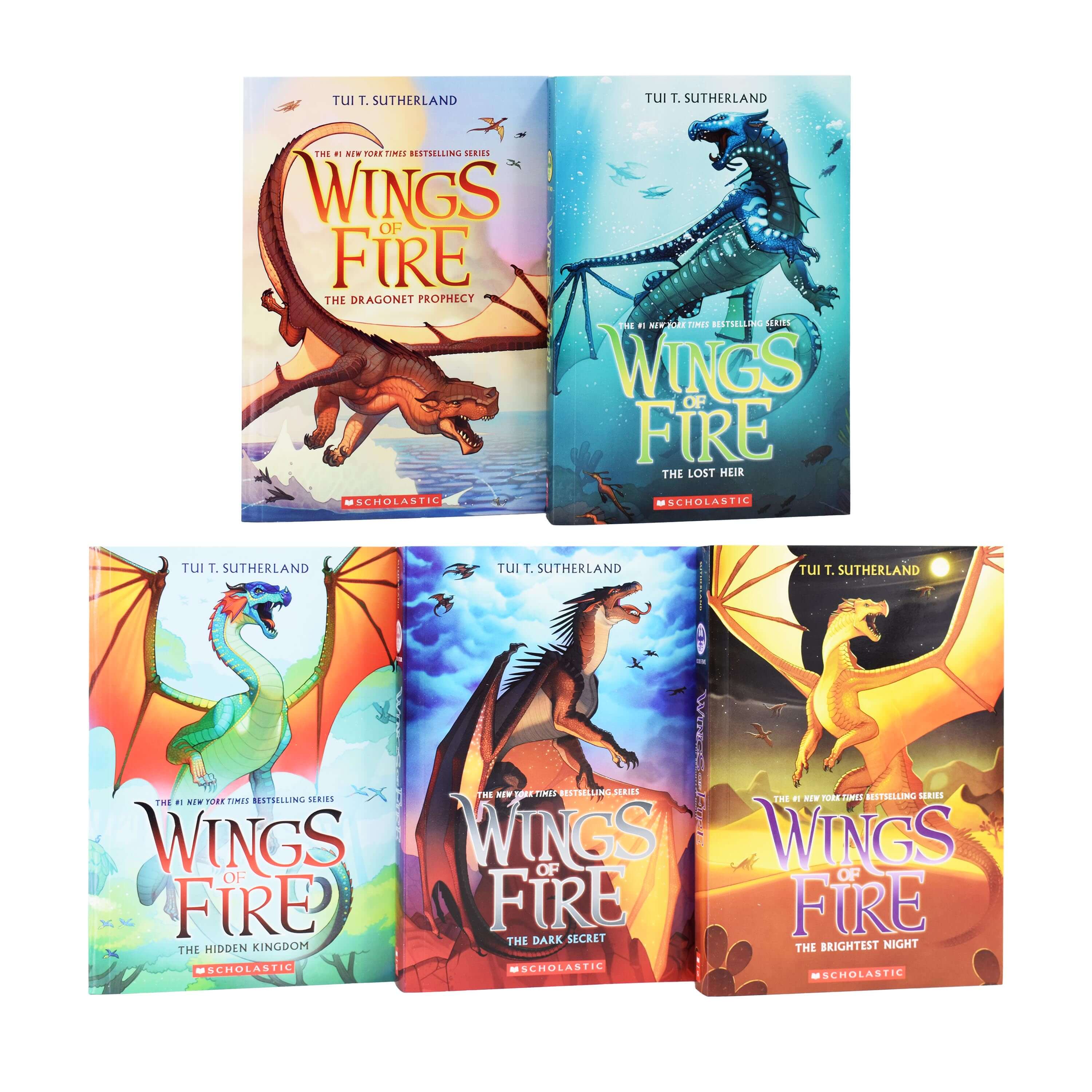 Wings of Fire Series 1-10 Books Collection Set By Tui T. Sutherland - Ages 9-14 - Paperback