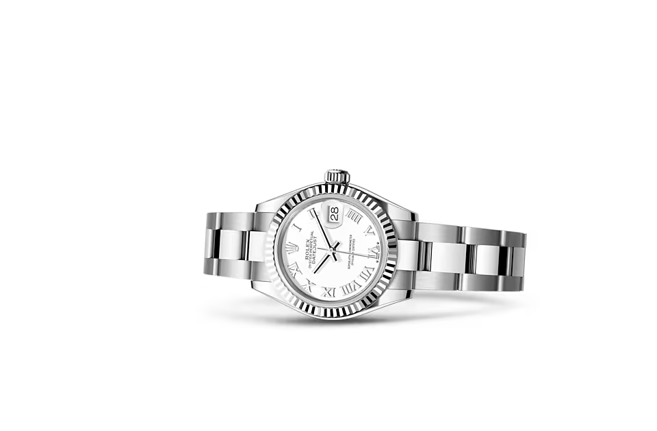 Rolex LADY-DATEJUST Oyster, 28 mm, Oystersteel and white gold