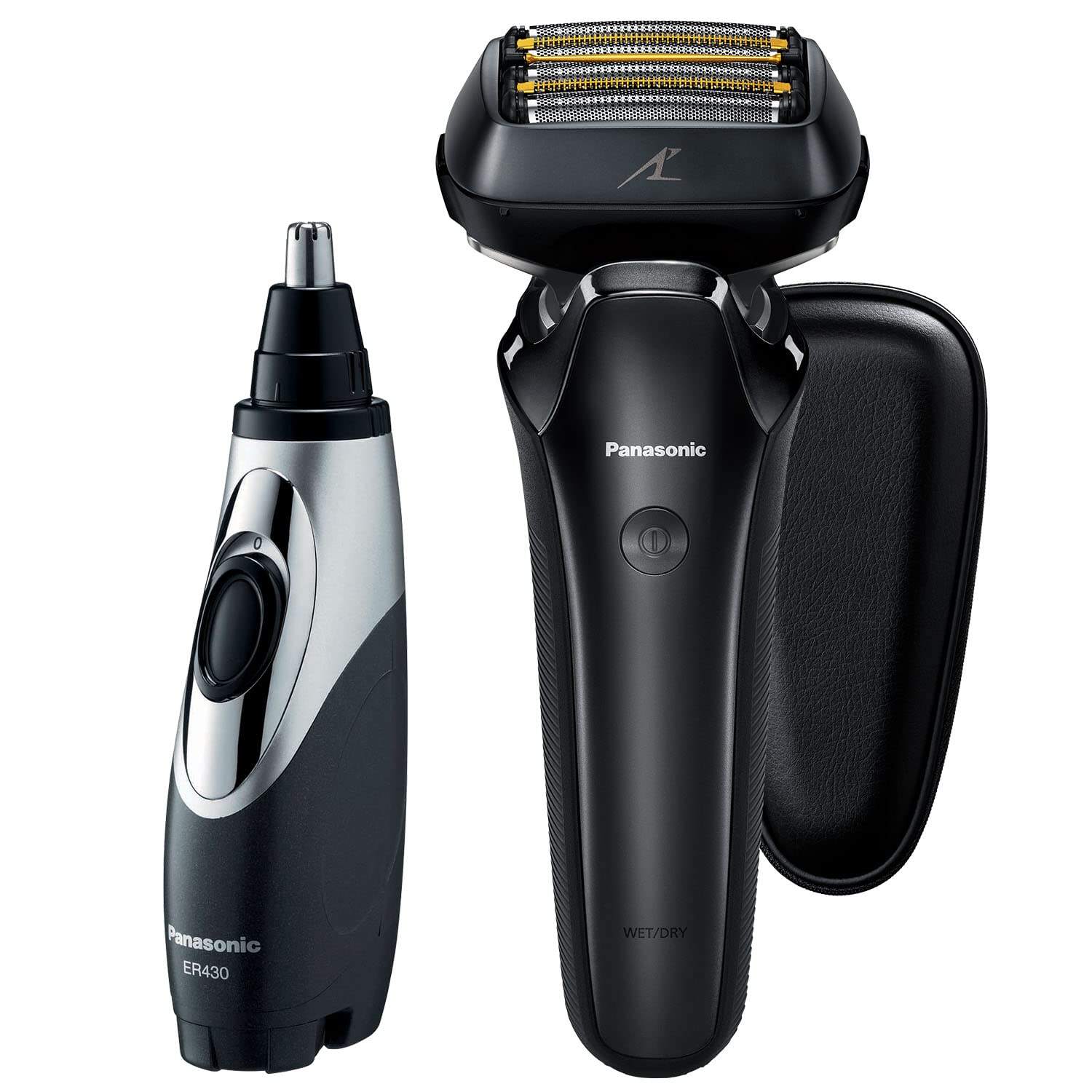 Panasonic Maquinilla de afeitar eléctrica para hombres, ARC6 de seis cuchillas con estación de limpieza y carga automática premium, ES-LS9A-K (negro)